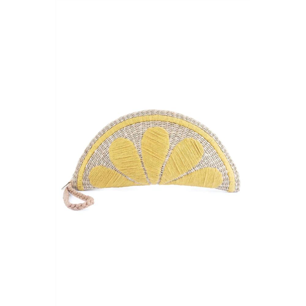 NEW JELAVU women's capri fruit clutch bag in lemon